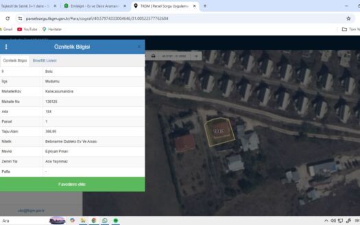 Bolu Taşkestide Satılık Müstakil Bahçeli Dubleks Ev